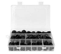 Capuchons en Nylon Noir, Protection Boulons Hexagonaux M4 - M12, 145pcs - Résistance et Longévité, Multiples Tailles pour Fixations Méca & Mobilier