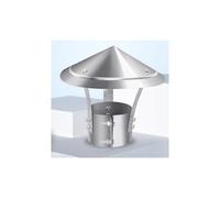 Capuchons et capots de cheminée en acier inoxydable - Capuchon de pluie galvanisé - Dessus conique - Couvercle rond d'isolation pour tuyau d'échappement - Toit de protection de tuyau - Conduit de