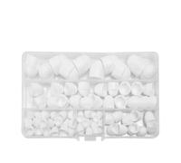 Capuchons hexagonaux noirs/blancs en plastique PE, protection sans filetage, écrou Acron, dôme, vis hexagonales, boulons, assortiment d'écrous M4, M5, M6, M8, M10(Wit)