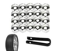 Capuchons pour et roues de voiture, couvercle des boulons et des roues | Ensemble de bouchons de boulon,Housse anti-poussière de rechange de 17 mm 19 mm 21 mm, housses de pneu 20 pièces, décorations