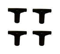 Capuchons T-section - KANGUI - Lot de 4 - Pour arceau Ø32 mm - Noir