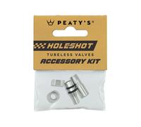 Capuchons valves Tubeless Peaty's Holeshot Fast Flow Argenté