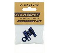 Capuchons valves Tubeless Peaty's Holeshot Fast Flow Bleu