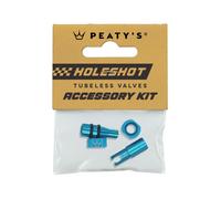 Capuchons valves Tubeless Peaty's Holeshot Fast Flow Bleu