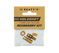 Capuchons valves Tubeless Peaty's Holeshot Fast Flow Doré