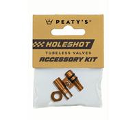 Capuchons valves Tubeless Peaty's Holeshot Fast Flow Doré
