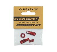Capuchons valves Tubeless Peaty's Holeshot Fast Flow Rouge