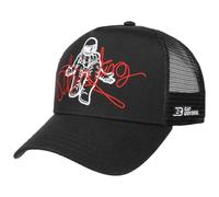 CapUniverse Casquette Trucker Floating Casquette de Baseball Casquette Mesh (Taille Unique - Noir)