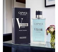 Capvce Exclusive VYLOR Hombre Eau de toilette (100 ml), parfum frais et boisé pour homme, avec bergamote et bois de cèdre, parfum longue durée en vaporisateur pour homme, idée cadeau élégante
