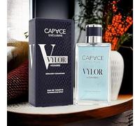 Capvce Exclusive VYLOR Hombre Eau de toilette (100 ml), parfum frais et boisé pour homme, avec bergamote et bois de cèdre, parfum longue durée en vaporisateur pour homme, idée cadeau élégante