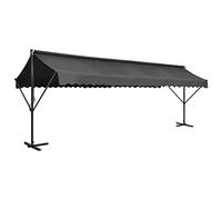 Capwee Store Banne Autoportant Double Pente à Manivelle Auvent autoportant pour Balcons Terrasse et Jardin-Anthracite-6 x 3 m