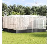 Capwee Volière à Oiseaux Grande Cage Oiseau Cage à perroquets Cage à perruches Perroquet XXL -418 x 414 x 212 cm