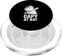 Capy at Bat Design de Dessin animé de Baseball Amusant de Capybara PopSockets PopGrip pour MagSafe
