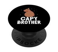 Capy Brother Mignon Capybara Rongeur Capybaras Animal PopSockets PopGrip Adhésif