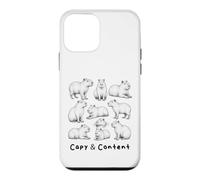 Capy & Content Capybara Croquis Vintage Motif Animal Mignon Coque pour iPhone 12 Mini