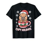Capy Holidays Adorable Père Noël Capybara T-Shirt