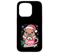 Capy Holidays Chapeau de Père Noël Capybara Coque pour iPhone 15 Pro