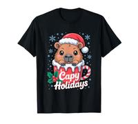 Capy Holidays Chapeau de Père Noël Capybara T-Shirt