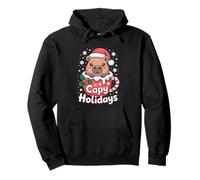 Capy Holidays Motif Amusant Style Capybara Kawaii Sweat à Capuche