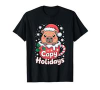 Capy Holidays Motif Amusant Style Capybara Kawaii T-Shirt