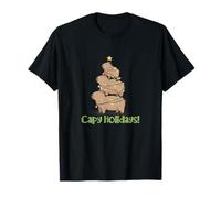 Capy Holidays Sapin de Noël avec lumières de Noël T-Shirt