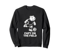 Capy on The Field Jolis Motifs de Football Capybara Sweatshirt