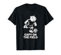 Capy on The Field Jolis Motifs de Football Capybara T-Shirt