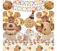 Capyba Lot de 140 Ballons Capyba Anniversaire Décoration de Gâteau Décoration de Fête d'anniversaire Anniversaire Fête d'Enfants