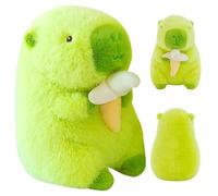 Capybala Peluche Jouet en Plush,Poupées en Plush Toy Capybara Oreiller Cadeau,PoupéE Capybara D’Foulard en Peluche Douce Mignonne,Foulard en Poupée Douce, for Enfants Enfants Adultes (Banane verte)