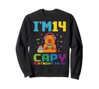 Capybara 14ème Anniversaire Capy Birthday to Me Funny Video Gamer Sweatshirt