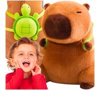 Capybara 30 cm Peluche avec petite tortue, Jouet mignon de capybara, poupée de compagnie objet de confort pour enfants