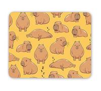 Capybara 81056 Tapis de souris - Illustration de rongeur sauvage animal endormi Accessoires de bureau Ordinateur Bureau Maison Tapis de souris IT #81056