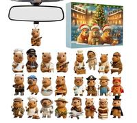 Capybara Advent Christmas, Capybara Ornement 2025 Countdown Calendar, 2D Acrylic Decor 24 Days For Home Christmas Tree Car Rearview Mirror Wall Window Family Adults Kids Vacation