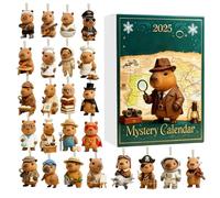 Capybara Advent Countdown Calendars 2025, 24 Days Christmas Countdown Toys With 24 PCS 2D Acrylic Cute Capybara Pendant Or Loved Of All Ages, Hanging Pendant Christmas Tree Decorations