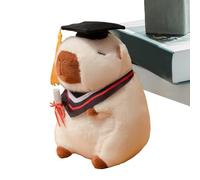 Capybara animal en peluche, peluche capybara en peluche, adorable Capybara diplômé à 9 pouces | Adorable chapeau moelleux de ses inconvénients, uniforme de graduation, jolie décoration des coussins an