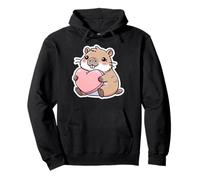 Capybara avec Un cœur Love Valentines Day Kawaii Cute Kids Sweat à Capuche