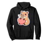 Capybara avec Un cœur Love Valentines Day Kawaii Cute Kids Sweat à Capuche