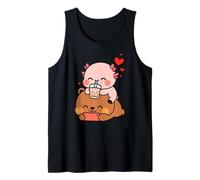 Capybara Axolotl Gamer Boba Tea BFF Animal Lover Valentines Débardeur