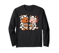 Capybara Axolotl Vache Costume Boba Tea Animal Saint-Valentin Manche Longue
