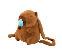 Capybara Backpack - Carton léger sac de livres en peluche - Sac décontracté avec sangles, packs de voyage pour la randonnée à cyclisme en plein air