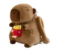 Capybara Backpack Plush, Soft Stuffed Bookbag, Cute Animal Backpack for Daily Storage, Zippered Design with Adjustable Straps, Kids Cartoon Travel Bag, School Outings Camping Picnic Day Trips