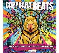 Capybara Beats Turn It Up Tune It Out Color the Rhythm: A Bold Pop Art Comic Book Style Coloring Book for Adults and Teens Featuring Chill Capybaras, Music Vibes, and Easy Stress Relief Designs