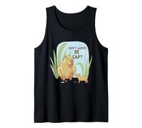 Capybara Bird Friendship Cute Don't Worry Be Capy Citation Débardeur