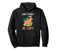 Capybara Bird Friendship Cute Don't Worry Be Capy Citation Sweat à Capuche