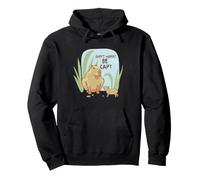 Capybara Bird Friendship Cute Don't Worry Be Capy Citation Sweat à Capuche