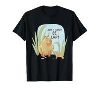 Capybara Bird Friendship Cute Don't Worry Be Capy Citation T-Shirt