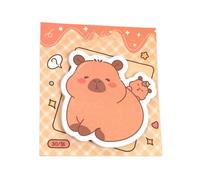 Capybara - Bloc de 30 feuilles de papier - 7,6 x 8,5 cm - Design léger de 12 g - Autocollants esthétiques pour bureau, mur, sac à dos, travail, , filles, fête, anniversaire, Pâques