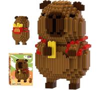 Capybara Blocs de Construction, Jeux de Constructions Mini Figurine en Briques 3D Mini Blocs de Puzzle Micro Bloc de Constructions Figurines Modèle Building Block Set pour Cadeaux d'Anniversaire