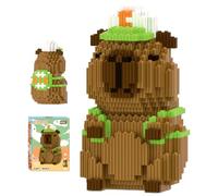 Capybara Blocs de Construction, Mini Figurine en Briques Jeux de Construction 3D Mini Blocs de Puzzle Micro Bloc de Constructions Figurines Modèle Building Block Set pour Cadeaux d'Anniversaire