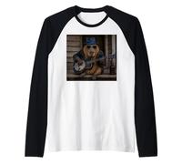 Capybara Blues Music Musician Guitar Americana Lunettes de Soleil Manche Raglan